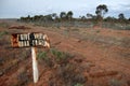 Abandoned road sign