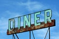 Abandoned roadside diner sign Royalty Free Stock Photo