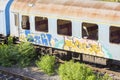 Abandoned romanian train in depot