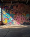 Abandoned Room With Graffiti Royalty Free Stock Photo