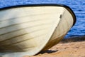 Abandoned rowboat on the beautiful beach