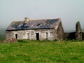 Abandoned and Ruined Irish Stone Cottage Royalty Free Stock Photo