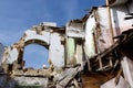 Abandoned ruined medieval building with blue sky,Odessa,Ukraine