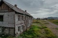 Abandoned ruined old house, Teriberka, Murmansk region Royalty Free Stock Photo