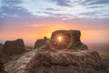 Abandoned ruins of Ayaz Kala fortress, Uzbekistan Royalty Free Stock Photo