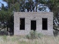 Ruins of a house at Glenrio ghost town, one of western America`s ghost towns