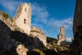 Abandoned ruins of medieval Plavecky castle in Slovakia