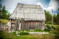 Abandoned rural wooden hut in the Durmitor National Park Royalty Free Stock Photo