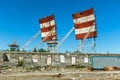 Abandoned Russian military base. Military radars, locators