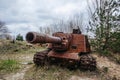 Abandoned Russian self propelled gun in Chernobyl Exclusion Zone,