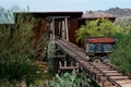 Abandoned rustic mining building in old town