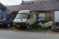 An abandoned and rusting mobile home