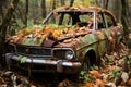 abandoned rusty car