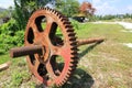 Abandoned industrial cogwheel