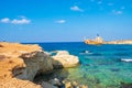 Abandoned rusty ship wreck EDRO III in Pegeia, Paphos, Cyprus. Royalty Free Stock Photo