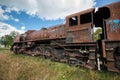 Abandoned rusty steam locomotive Royalty Free Stock Photo