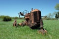 Abandoned rusty tractor