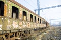 Abandoned rusty train