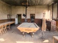 Abandoned saloon with billiard table of the ghost town Bodie