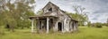 Abandoned scary weary old house. Generative AI