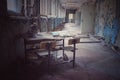 Abandoned school in the Chernobyl exclusion zone Royalty Free Stock Photo