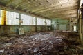 Abandoned school gym in ghost town Pripyat Chornobyl Zone Royalty Free Stock Photo