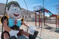 Abandoned school playground, Chuquicamata ghost town Royalty Free Stock Photo