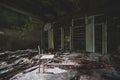 Abandoned school in Pripyat ghost town, Chernobyl Exclusion Zone. Nuclear, abandoned. Royalty Free Stock Photo