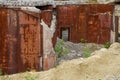 Abandoned secret nuclear bunker. Cold War command post, object 1180. Background Royalty Free Stock Photo