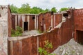 Abandoned secret nuclear bunker. Cold War command post, object 1180. Background Royalty Free Stock Photo