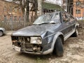 Car neglected in the city Royalty Free Stock Photo