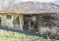 Abandoned shed in abandoned Serbian mountain village.