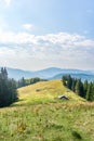 Abandoned sheepfold on the way to Ciucas peak in Carpathian Mountains, Romania Royalty Free Stock Photo