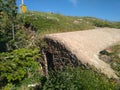 Abandoned shelter on top of the Turo de l`home