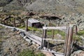 An abandoned shepherd hut fallen into ruin Royalty Free Stock Photo