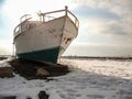 Abandoned ship near Lake Van, Turkey Royalty Free Stock Photo