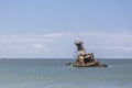 Abandoned ships cemetery on Ocean