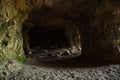 Abandoned Shiryaevsky quarries near the village of Shiryaevo. Royalty Free Stock Photo