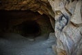 Abandoned Shiryaevsky quarries near the village of Shiryaevo. Royalty Free Stock Photo