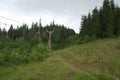 Abandoned ski resort near Vidra lake Royalty Free Stock Photo