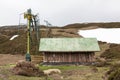 Abandoned ski station out of winter season Royalty Free Stock Photo