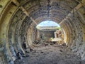 Abandoned soviet tunnel in Latvia Royalty Free Stock Photo