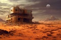 Abandoned spaceship on Mars, Generative AI