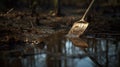 Abandoned Spatula In Swamp: Organic Chaos In Forest