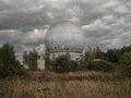 Abandoned spherical building of the radar installation.