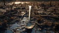 Abandoned Spoon: Backlit Photography In A Swamp