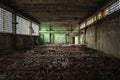 Abandoned Sport Hall in evacuated school