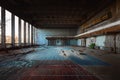 Abandoned sport room in Pripyat city, Chernobyl Exclusion Zone 2019