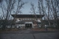 Abandoned stadium in the city of Pripyat, Chernobyl region, exclusion zone, Ukraine