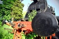 Abandoned steam locomotive